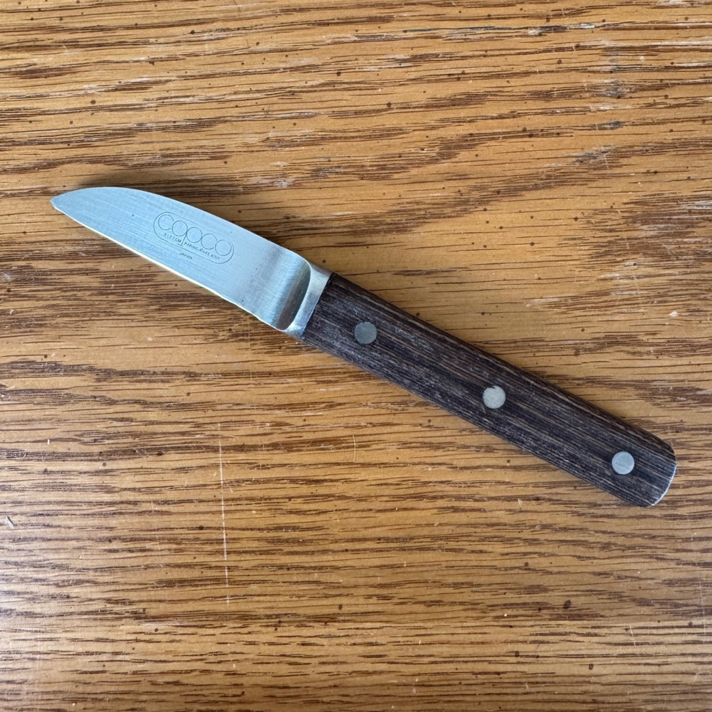 Copco 3" 7.7cm Paring Knife #301 Japan Vintage Wood Handle Full Tang Steel